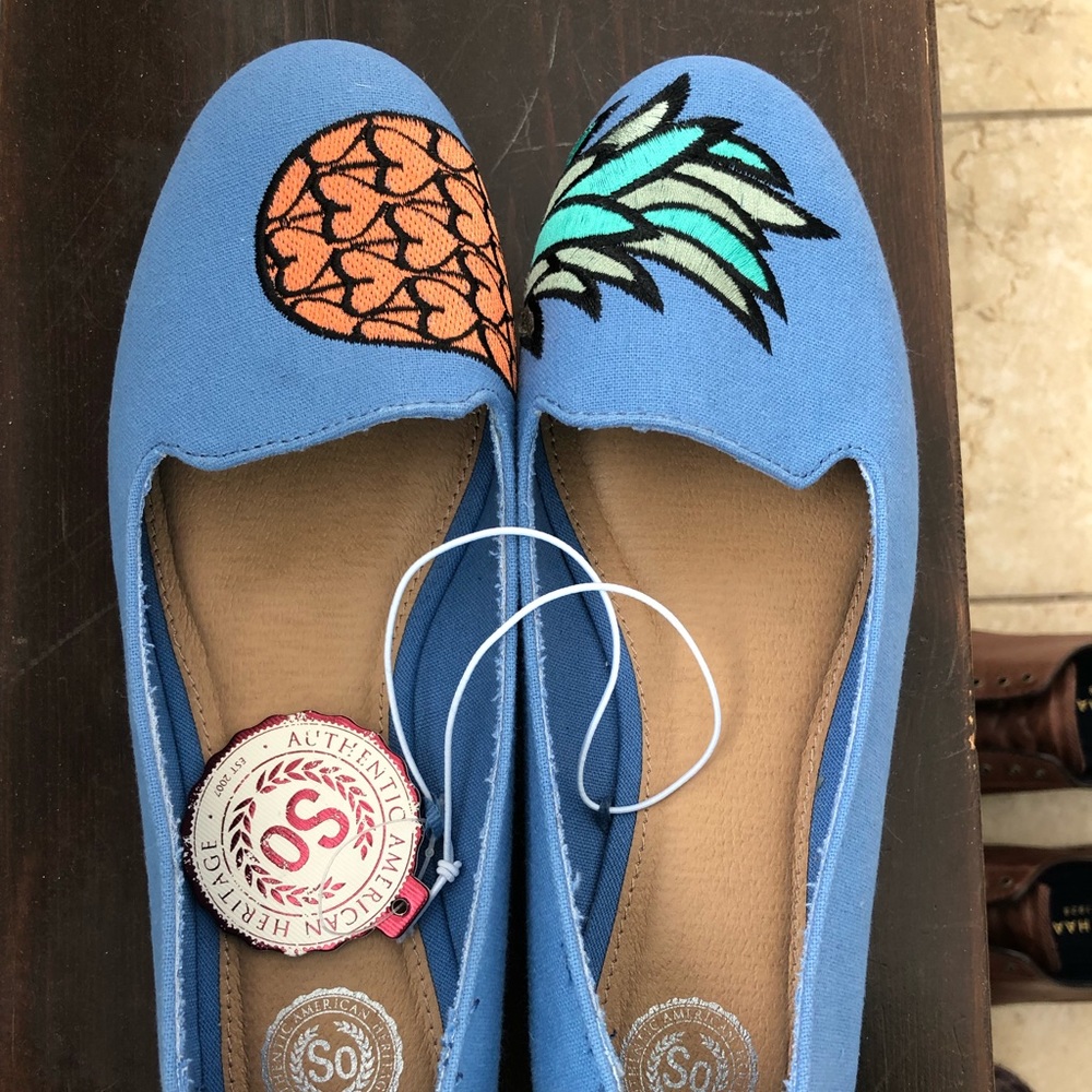 SO blue pineapple shoes